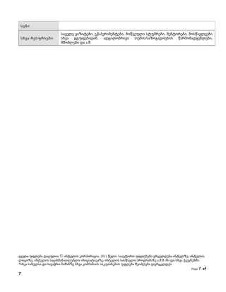 სები
სხვა რესურსები

საველე ვიზიტები, ექსპერიმენტები, მოწვეული სტუმრები, მენტორები, მოსწავლეები
სხვა ჯგუფებიდან, ადგილობრივი თემის/საზოგადოების წარმომადგენლები,
მშობლები და ა.შ.

ყველა უფლება დაცულია © ინტელის კორპორაცია, 2011 წელი. საავტორო უფლებები ვრცელდება ინტელზე, ინტელის
ლოგოზე, ინტელის საგანმანათლებლო ინიციატივაზე, ინტელის სასწავლო პროგრამაზე ა.შ.შ.-ში და სხვა ქვეყნებში.
*სხვა სახელსა და სავაჭრო ნიშანზე სხვა კომპანიის საკუთრების უფლება შეიძლება გავრცელდეს
Page

7

7 of

 