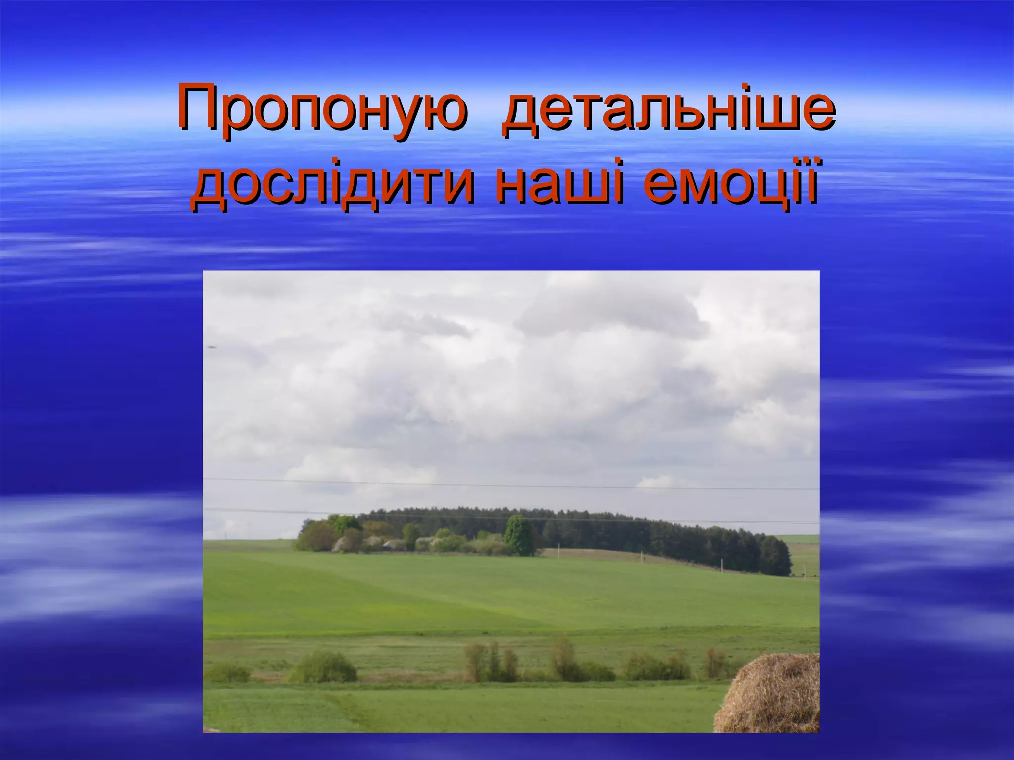Пропоную детальніше
дослідити наші емоції

 