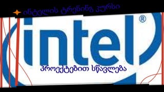 პროექტებით სწავლება

 