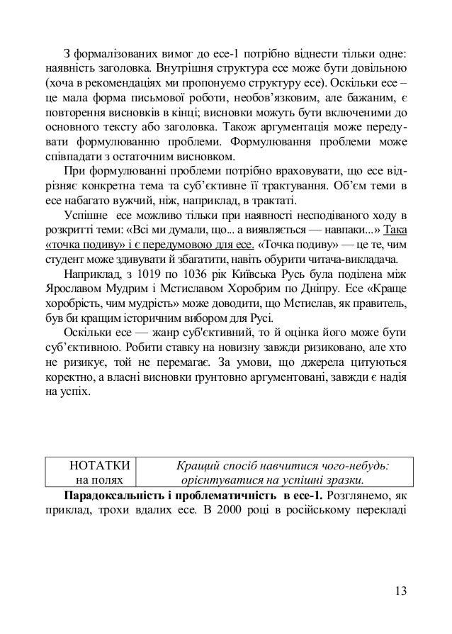 Як написати успішне есе