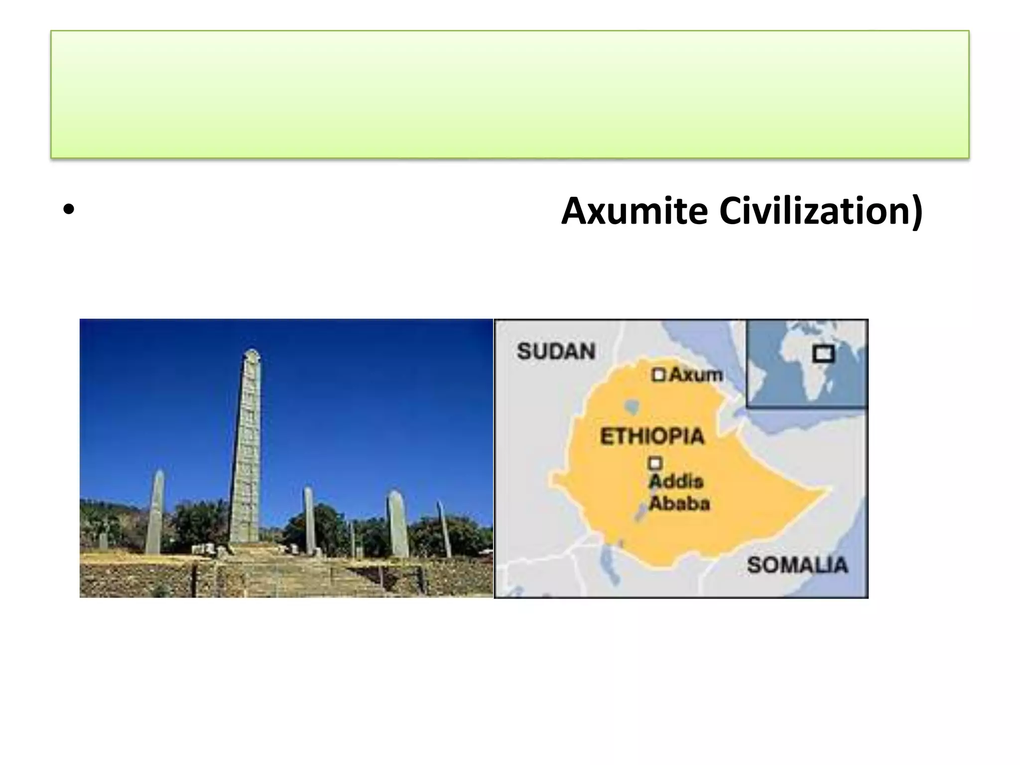 •

Axumite Civilization)

 