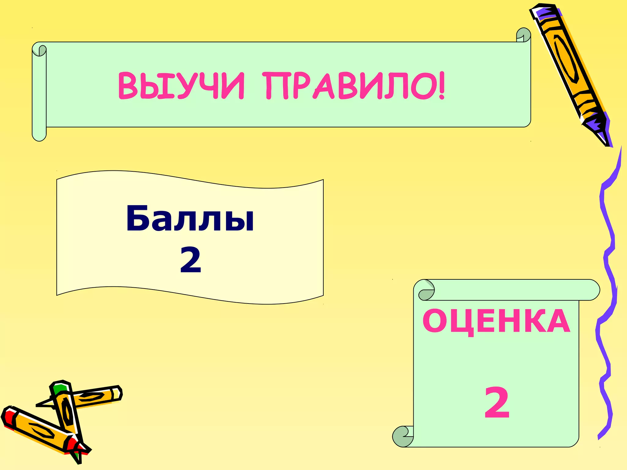 ВЫУЧИ ПРАВИЛО!
Баллы
2
ОЦЕНКА

2

 