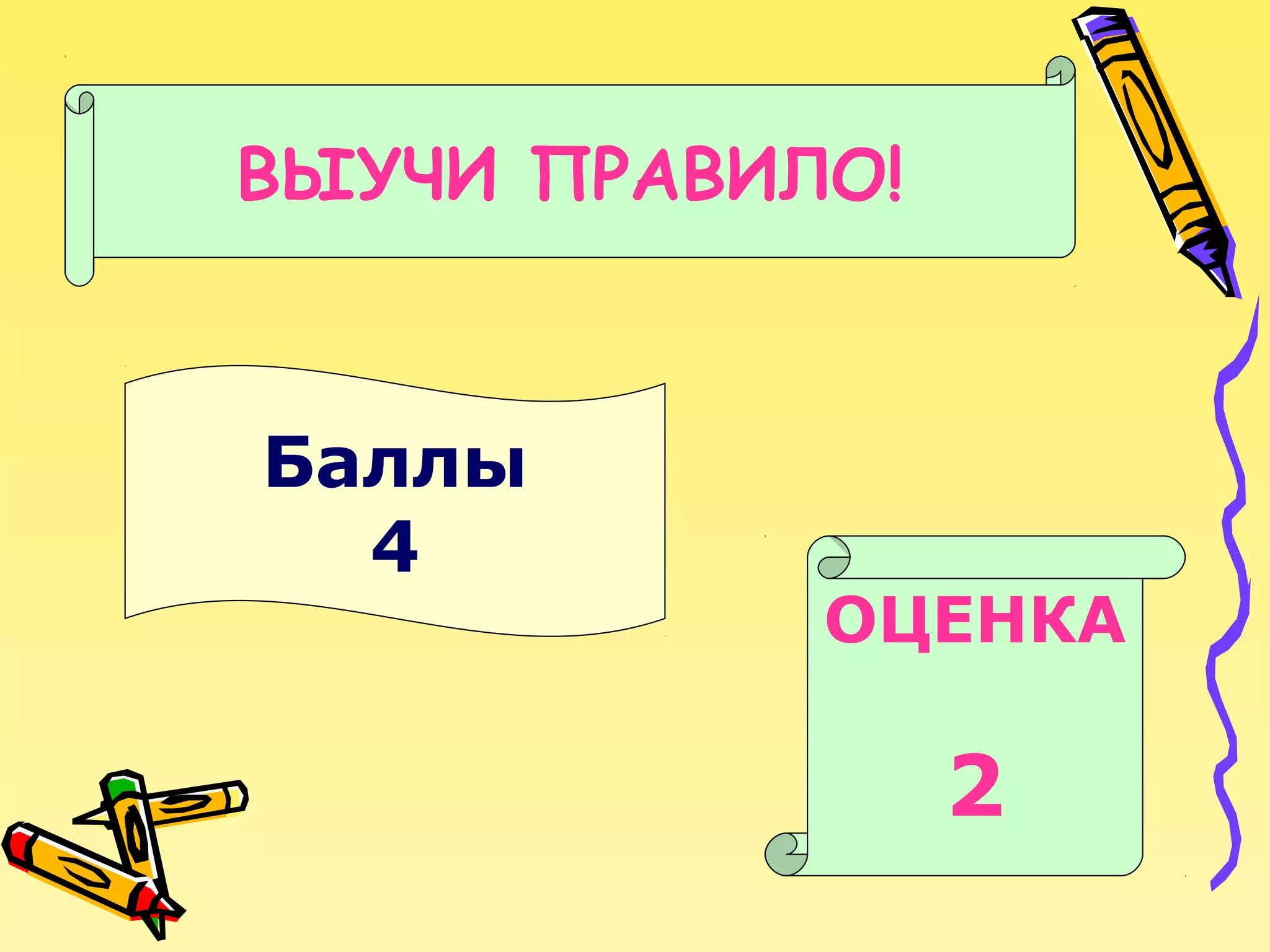 ВЫУЧИ ПРАВИЛО!

Баллы
4

ОЦЕНКА

2

 