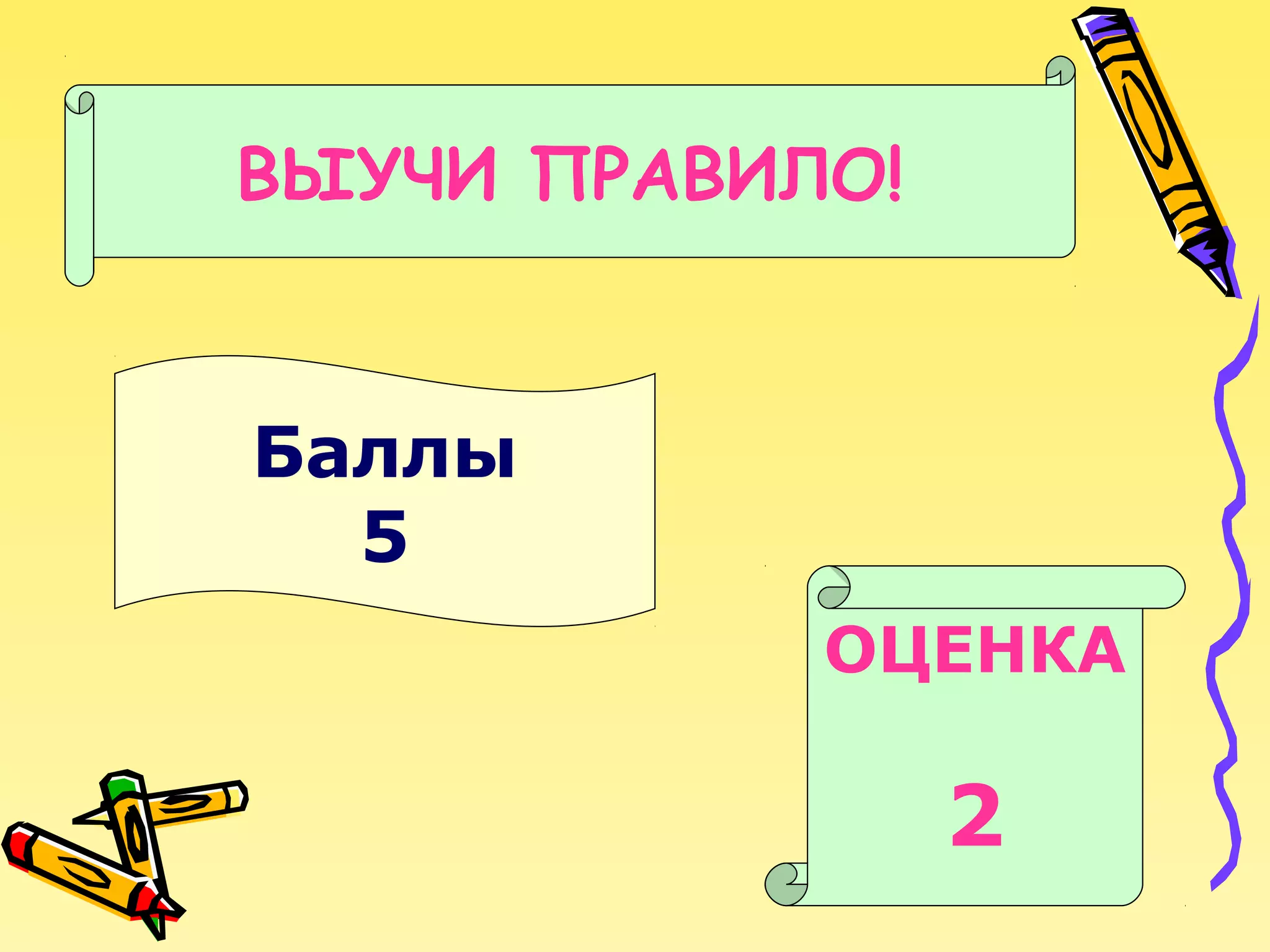 ВЫУЧИ ПРАВИЛО!

Баллы
5
ОЦЕНКА

2

 