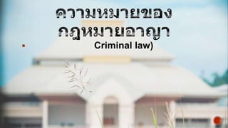 

Criminal law)

 
