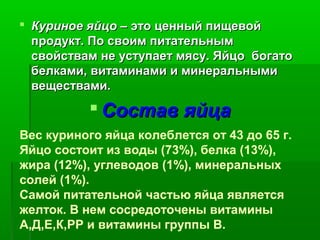 Блюда из яиц | PPT