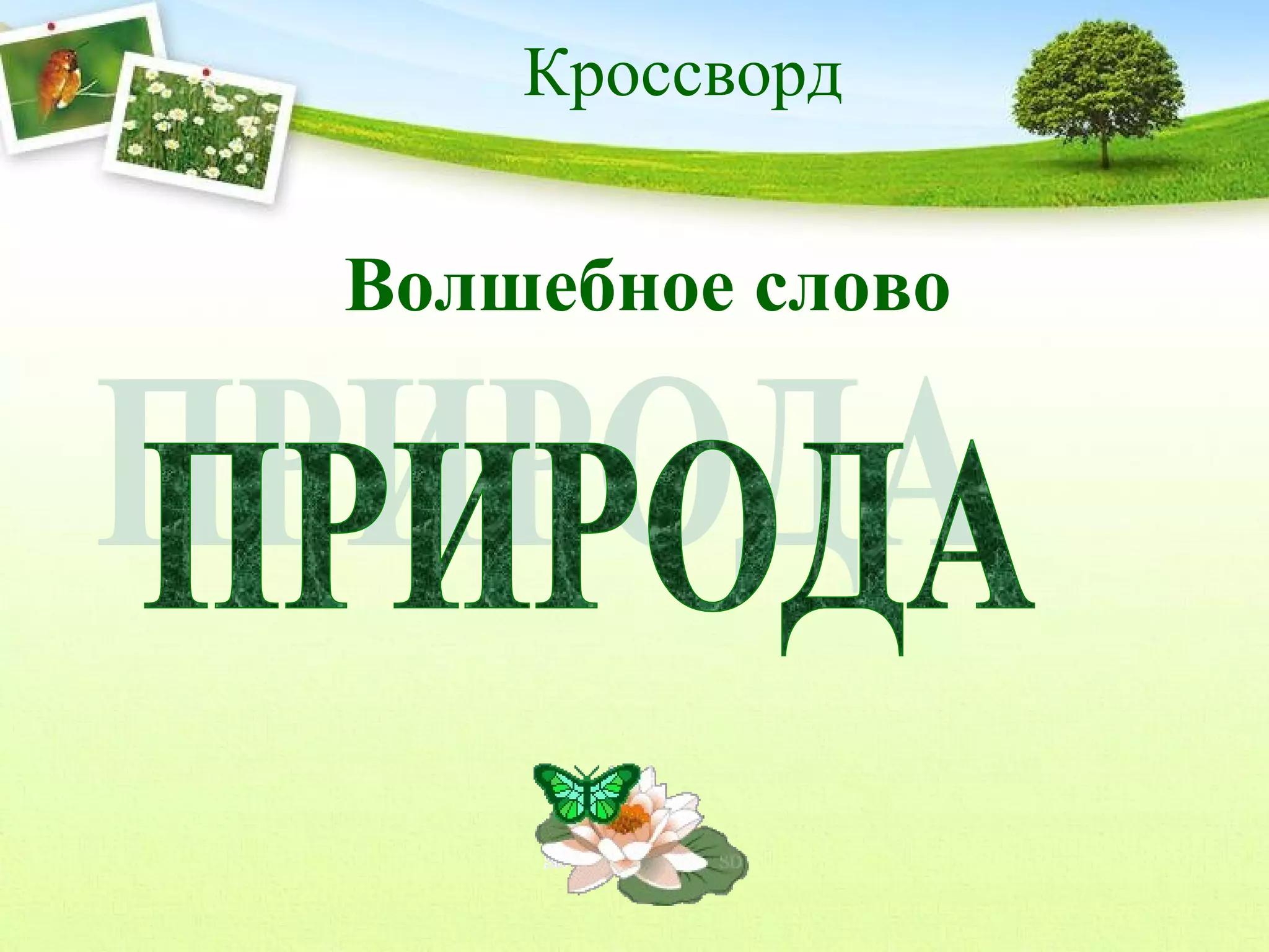 Кроссворд

Волшебное слово

 