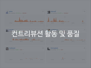 컨트리뷰션 활동 및 품질

 