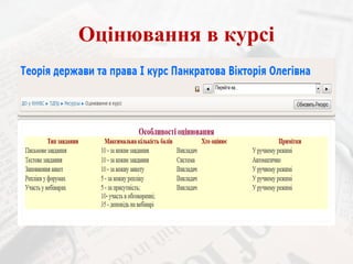 Оцінювання в курсі

 