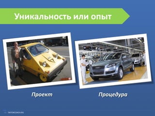 Уникальность или опыт

Проект
08 TIKTOKCOACH.RU

Процедура

 