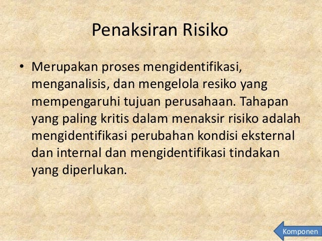 SIA-Pemrosesan Transaksi dan Proses Pengendalian Internal