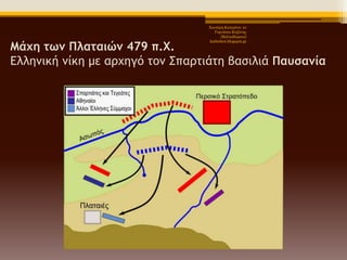 Χηωηέξε Καηεξίλα- 1ν
Γπκλάζην Κνδάλεο
(Βαιηαδώξεην)
kathchiot.blogspot.gr

Μάυη ςωμ Πλαςαιώμ 479 π.Χ.
Ελλημική μίκη με αουηγό ςξμ Σπαοςιάςη βαριλιά Πασραμία

 