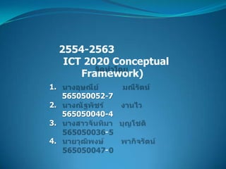 2554-2563
ICT 2020 Conceptual
Framework)
1.
2.
3.
4.

565050052-7
565050040-4
-

 