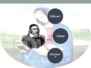 Субъект

Среда

Контент
?

 