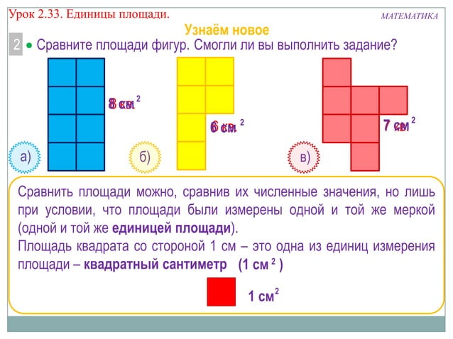 Площадь в математике