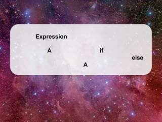 Expression
A

if
else
A

 