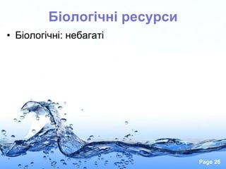 Біологічні ресурси
• Біологічні: небагаті

Page 26

 