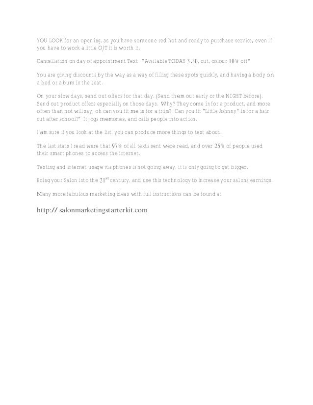 Spa marketingUsing Text Messages Gain More Business