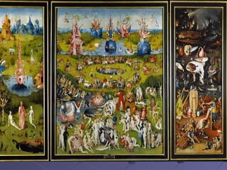 Ιερώνυμος Μπος:
Ο κήπος των
επίγειων
απολαύσεων
πάνω στο θέμα του
θανάσιμου
αμαρτήματος της
λαγνείας.

 