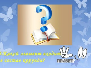 8.Какой элемент входит
в состав корунда?

 