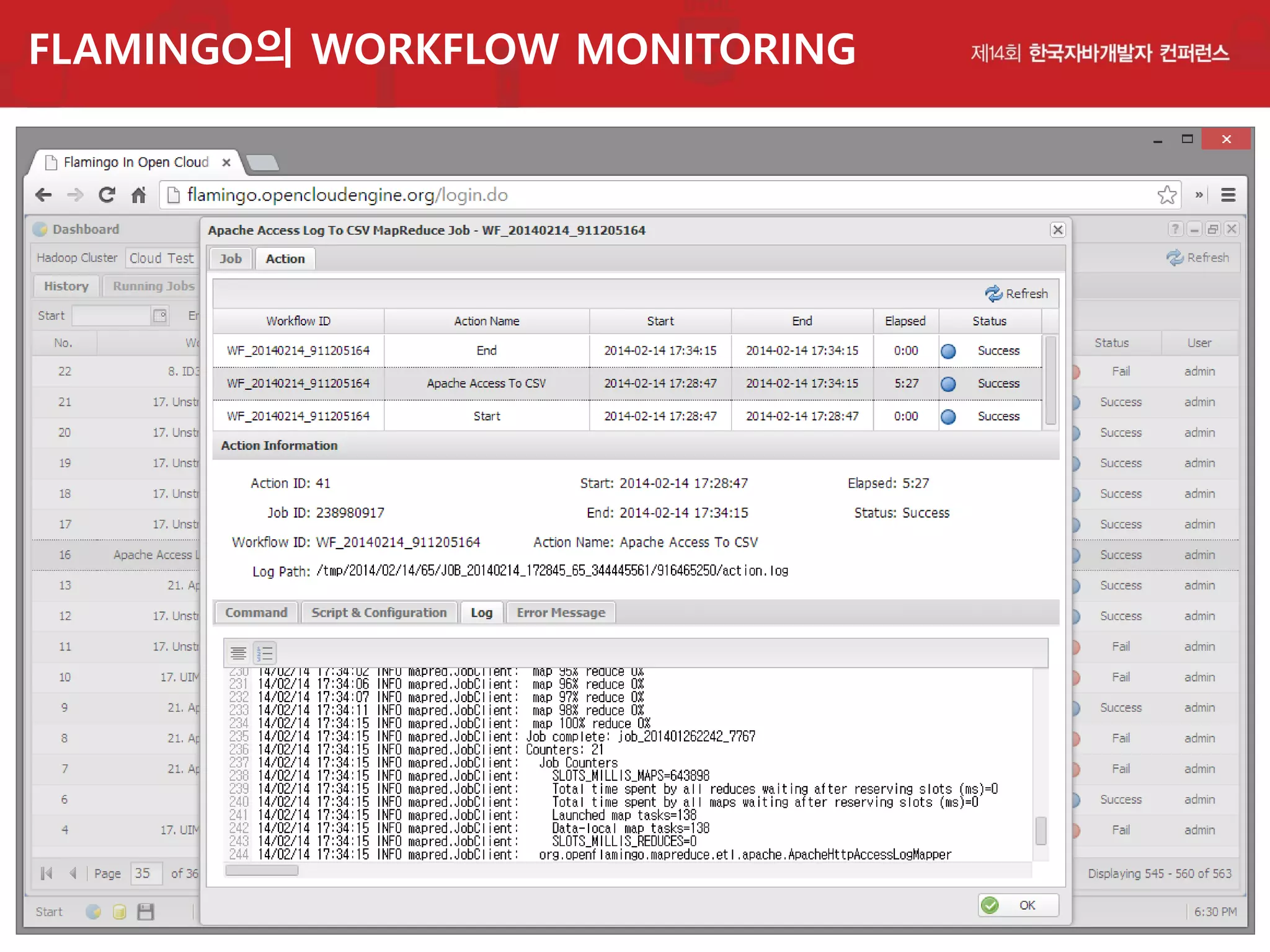 FLAMINGO의 WORKFLOW MONITORING

 