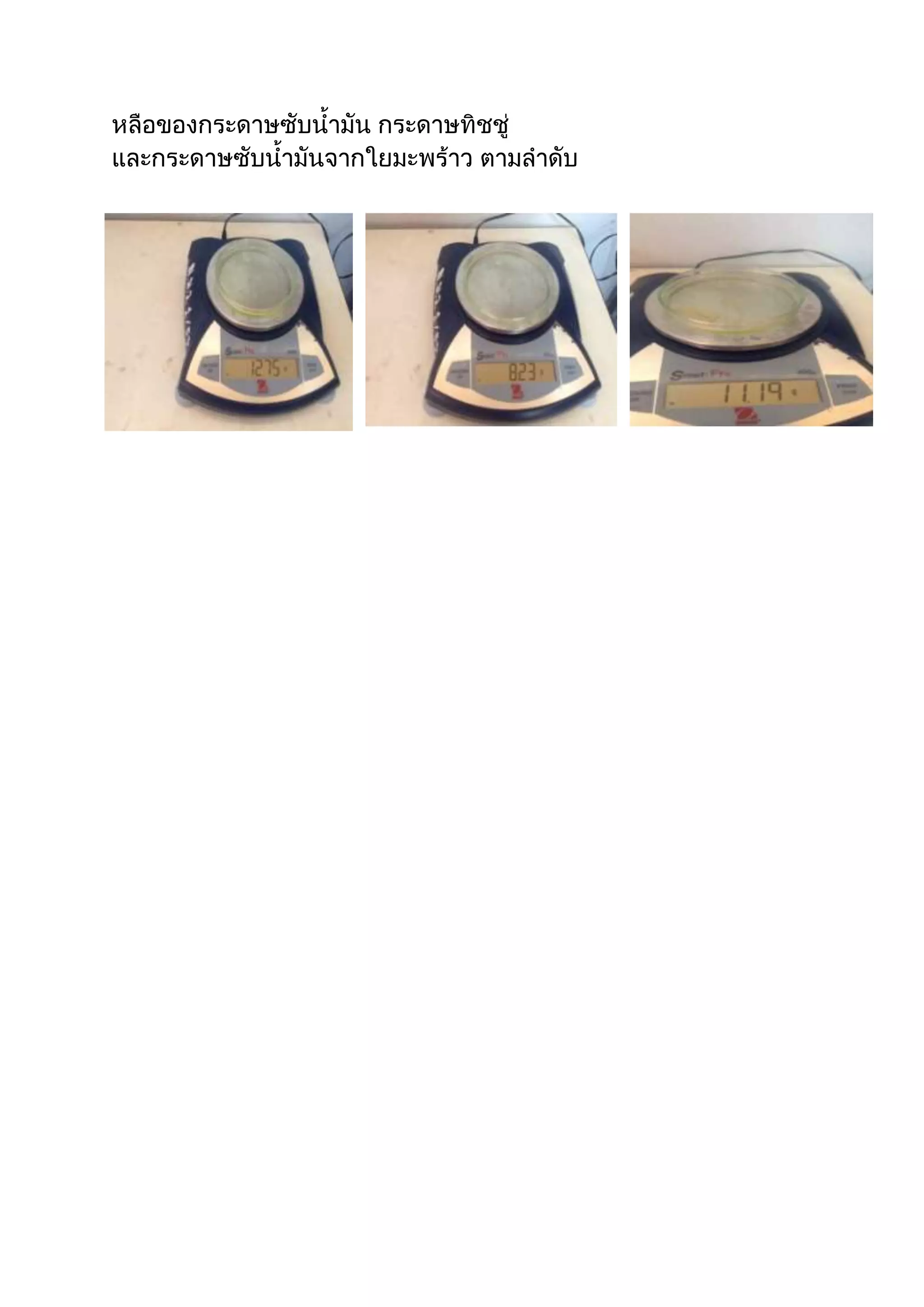 โครงงานกระดาษซับน้ำมันจากใยมะพร้าว