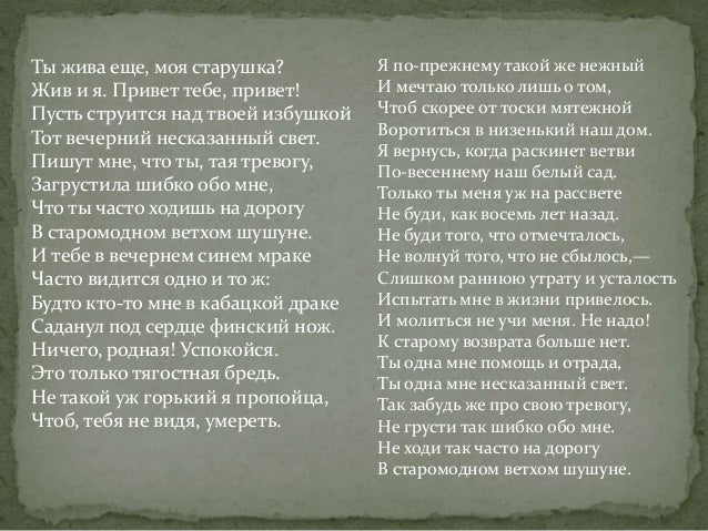 Калина красная письмо матери