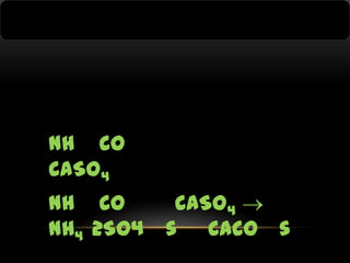 NH CO
CaSO4
NH CO
NH4 2SO4

CaSO4  
s CaCO s

 