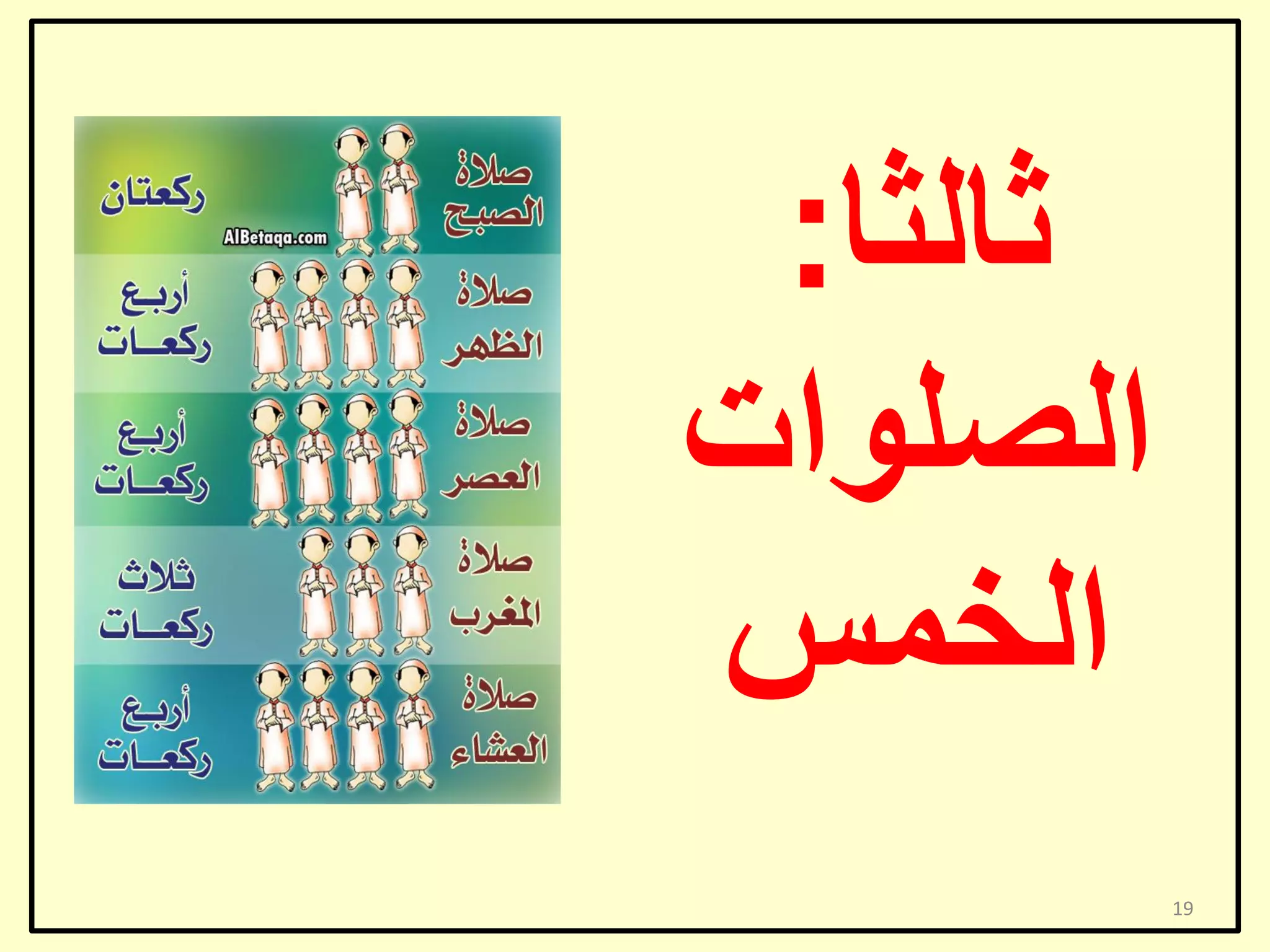 ‫صبٌضب:‬
‫اٌظٍٛاد‬
‫اٌخّظ‬
‫91‬

 