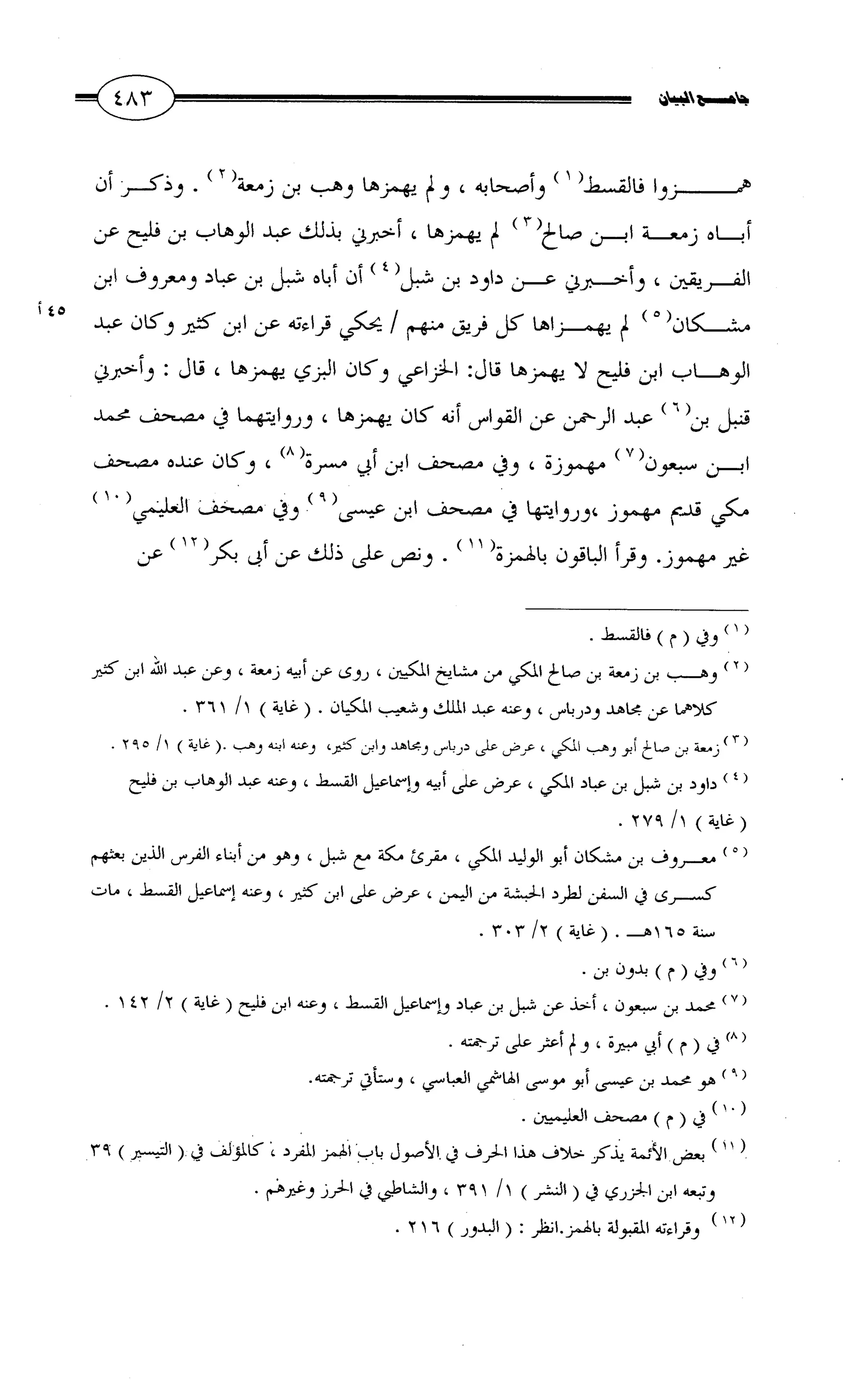 جامع البيان في القراءات السبع لابي عمرو الداني من أول سورة الأعراف الى نهاية سورة القصص   الرسالة