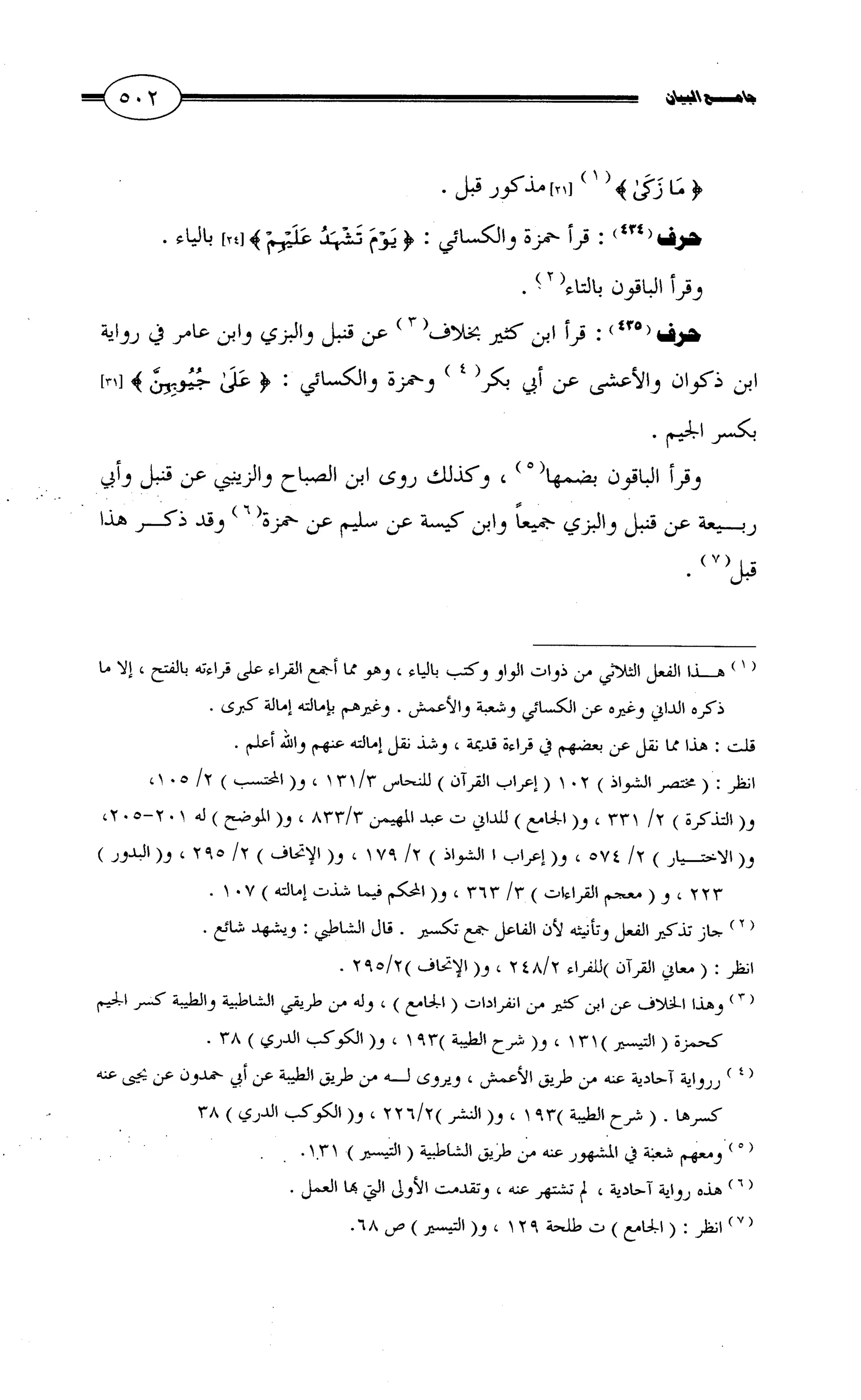 جامع البيان في القراءات السبع لابي عمرو الداني من أول سورة الأعراف الى نهاية سورة القصص   الرسالة