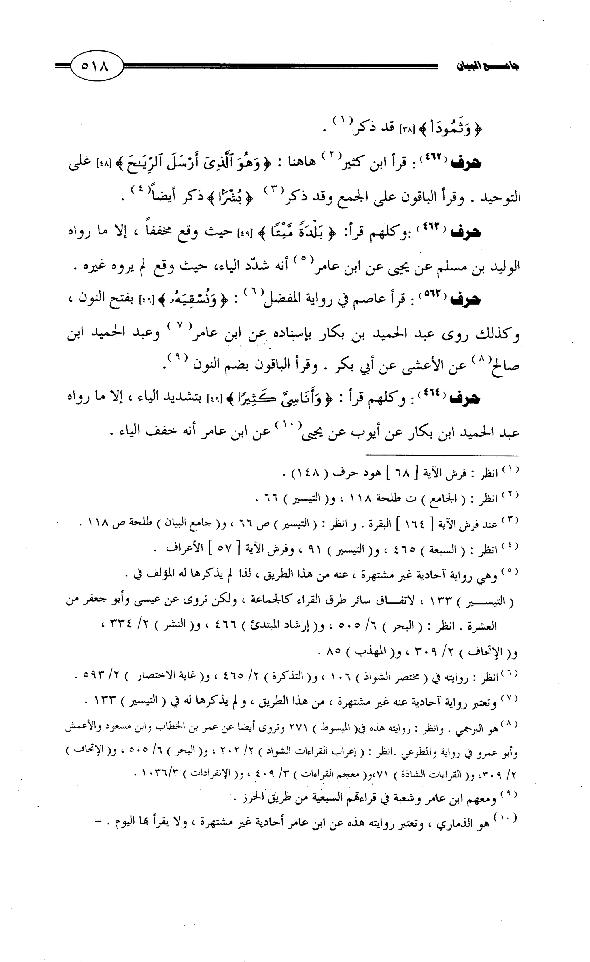 جامع البيان في القراءات السبع لابي عمرو الداني من أول سورة الأعراف الى نهاية سورة القصص   الرسالة