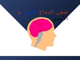 ‫شقي الدماغ اليمن و‬
‫اليسر‬

 