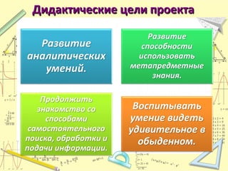 Дидактические цели проекта

 