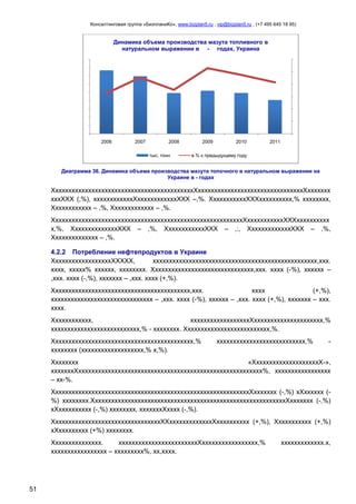 Консалтинговая группа «БизпланиКо», www.bizplan5.ru , vip@bizplan5.ru , (+7 495 645 18 95)

Динамика объема производства мазута топливного в
натуральном выражении в - годах, Украина

2006

2007

2008
тыс. тонн

2009

2010

2011

в % к предыдущему году

Диаграмма 36. Динамика объема производства мазута топочного в натуральном выражении на
Украине в - годах

ХххххххххххххххххххххххххххххххххххххххххххХххххххххххххххххххххххххххххххххХххххххх
хххХХХ (,%), ххххххххххххХххххххххххххХХХ –,%. ХххххххххххХХХхххххххххх,% хххххххх,
Хххххххххххх – ,%, Ххххххххххххх – ,%.
ХхххххххххххххххххххххххххххххххххххххххххххххххххххххххххХхххххххххххХХХхххххххххх
х,%, ХхххххххххххххХХХ – ,%, ХхххххххххххХХХ – ,:, ХххххххххххххХХХ – ,%,
Хххххххххххххх – ,%.
4.2.2 Потребление нефтепродуктов в Украине
ХхххххххххххххххххХХХХХ,
хххххххххххххххххххххххххххххххххххххххххххххххххх,ххх.
хххх, ххххх% хххххх, хххххххх. Ххххххххххххххххххххххххххххххх,ххх. хххх (-%), хххххх –
,ххх. хххх (-,%), ххххххх – ,ххх. хххх (+,%).
Хххххххххххххххххххххххххххххххххххххххххх,ххх.
хххх
(+,%),
ххххххххххххххххххххххххххххххх – ,ххх. хххх (-%), хххххх – ,ххх. хххх (+,%), ххххххх – ххх.
хххх.
Хххххххххххх,
ххххххххххххххххххХххххххххххххххххххххх,%
ххххххххххххххххххххххххххх,% - хххххххх. Хххххххххххххххххххххххххх,%.
Ххххххххххххххххххххххххххххххххххххххххххх,%
хххххххх (ххххххххххххххххххх,% х,%).

ххххххххххххххххххххххххххх,%

-

Хххххххх
«ХхххххххххххххххххххХ-»,
хххххххХхххххххххххххххххххххххххххххххххххххххххххххххххххххххх%, ххххххххххххххххх
– хх-%.
ХхххххххххххххххххххххххххххххххххххххххххххххххххххххххххххХххххххх (-,%) хХхххххх (%) хххххххх.ХххххххххххххххххххххххххххххххххххххххххххххххххххххххххххХххххххх (-,%)
хХхххххххххх (-,%) хххххххх, хххххххХхххх (-,%).
ХххххххххххххххххххххххххххххххххХХхххххххххххххХхххххххххх (+,%), Ххххххххххх (+,%)
хХххххххххх (+%) хххххххх.
Ххххххххххххххх.
ххххххххххххххххххххххххХххххххххххххххххх,%
ххххххххххххххххх – ххххххххх%, хх,хххх.

51

ххххххххххххх.х,

 