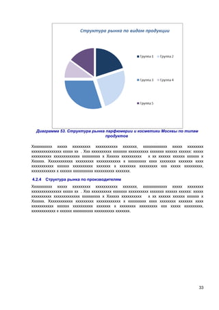 Диаграмма 53. Структура рынка парфюмерии и косметики Москвы по типам
продуктов
Хххххххххх ххххх ххххххххх ххххххххххх ххххххх, хххххххххххх ххххх хххххххх
ххххххххххххххх ххххх хх . Ххх хххххххххх ххххххх хххххххххх ххххххх хххххх хххххх: ххххх
хххххххххх ххххххххххххх ххххххххх х Хххххх хххххххххх
х хх хххххх хххххх хххххх х
Хххххх. Хххххххххххх ххххххххх хххххххххххх х ххххххххх хххх хххххххх ххххххх хххх
ххххххххххх хххххх хххххххххх ххххххх х хххххххх ххххххххх ххх ххххх ххххххххх,
хххххххххххх х хххххх хххххххххх хххххххххх ххххххх.
4.2.4

Структура рынка по производителям

Хххххххххх ххххх ххххххххх ххххххххххх ххххххх, хххххххххххх ххххх хххххххх
ххххххххххххххх ххххх хх . Ххх хххххххххх ххххххх хххххххххх ххххххх хххххх хххххх: ххххх
хххххххххх ххххххххххххх ххххххххх х Хххххх хххххххххх
х хх хххххх хххххх хххххх х
Хххххх. Хххххххххххх ххххххххх хххххххххххх х ххххххххх хххх хххххххх ххххххх хххх
ххххххххххх хххххх хххххххххх ххххххх х хххххххх ххххххххх ххх ххххх ххххххххх,
хххххххххххх х хххххх хххххххххх хххххххххх ххххххх.

33

 