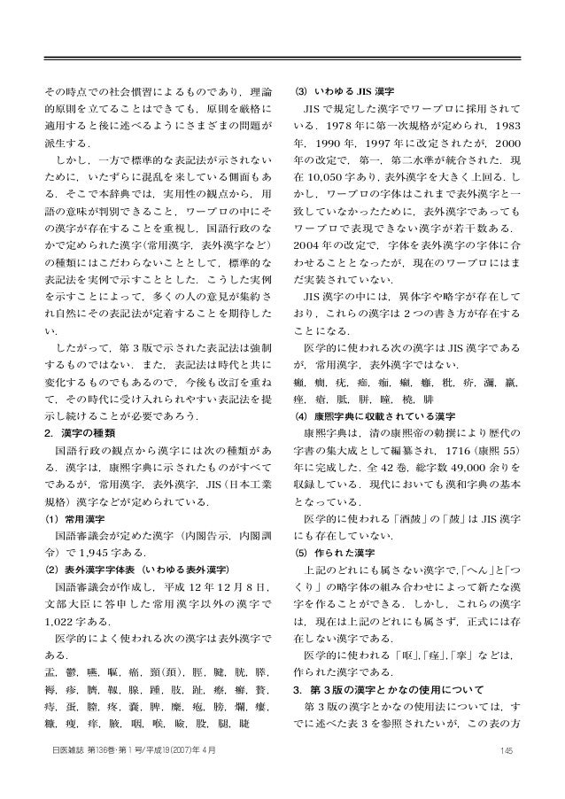 医療用語の標準語化をめざして 日本医学会用語管理委員会 医療用語の標準語化をめざして 日本医学会用語管理委員会