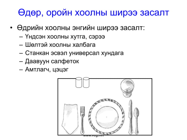 хоолны газрын үйлчилгээ | PPT