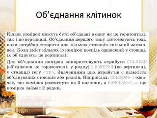 Об’єднання клітинок
 