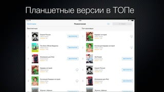 Планшетные версии в ТОПе
 