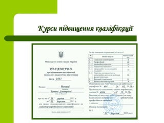Курси підвищення кваліфікаціїКурси підвищення кваліфікації
 