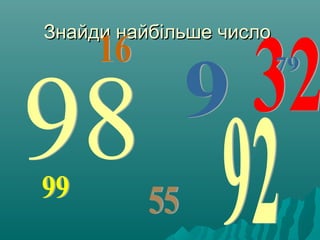 Знайди найбільше числоЗнайди найбільше число
 