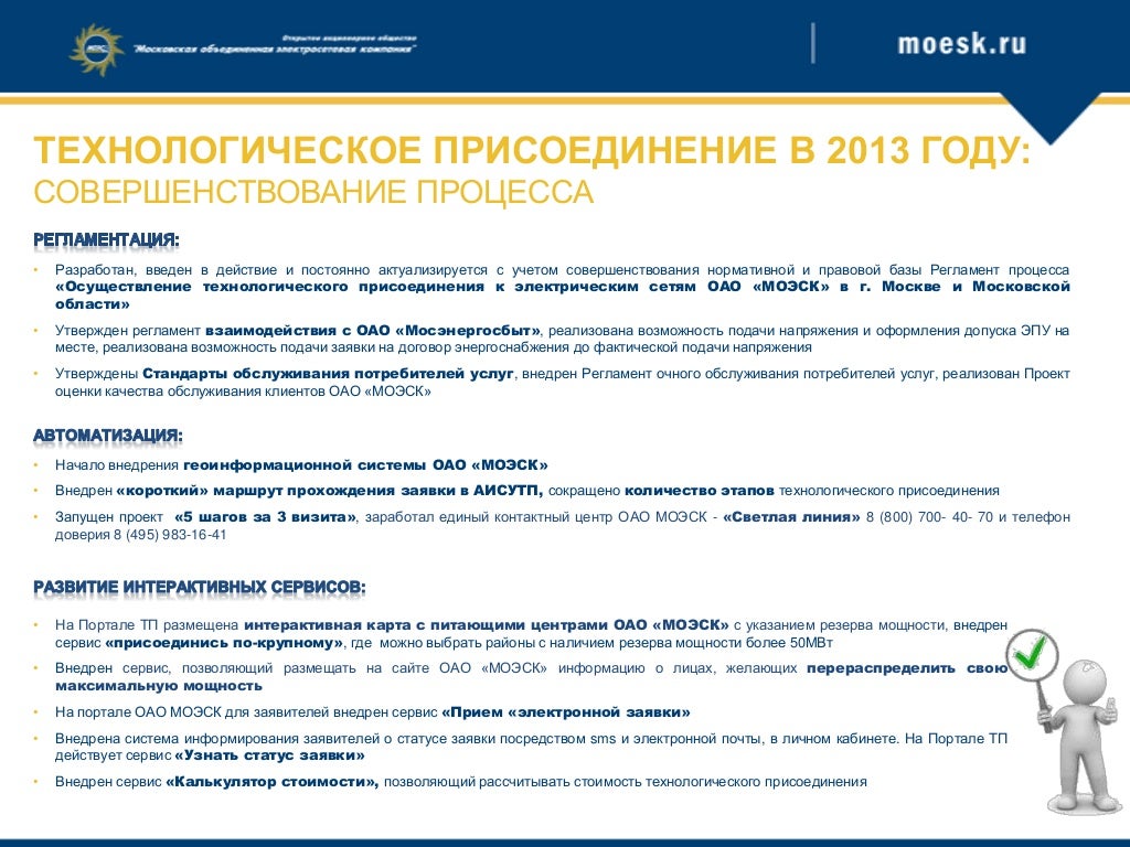 Карта питающих центров моэск