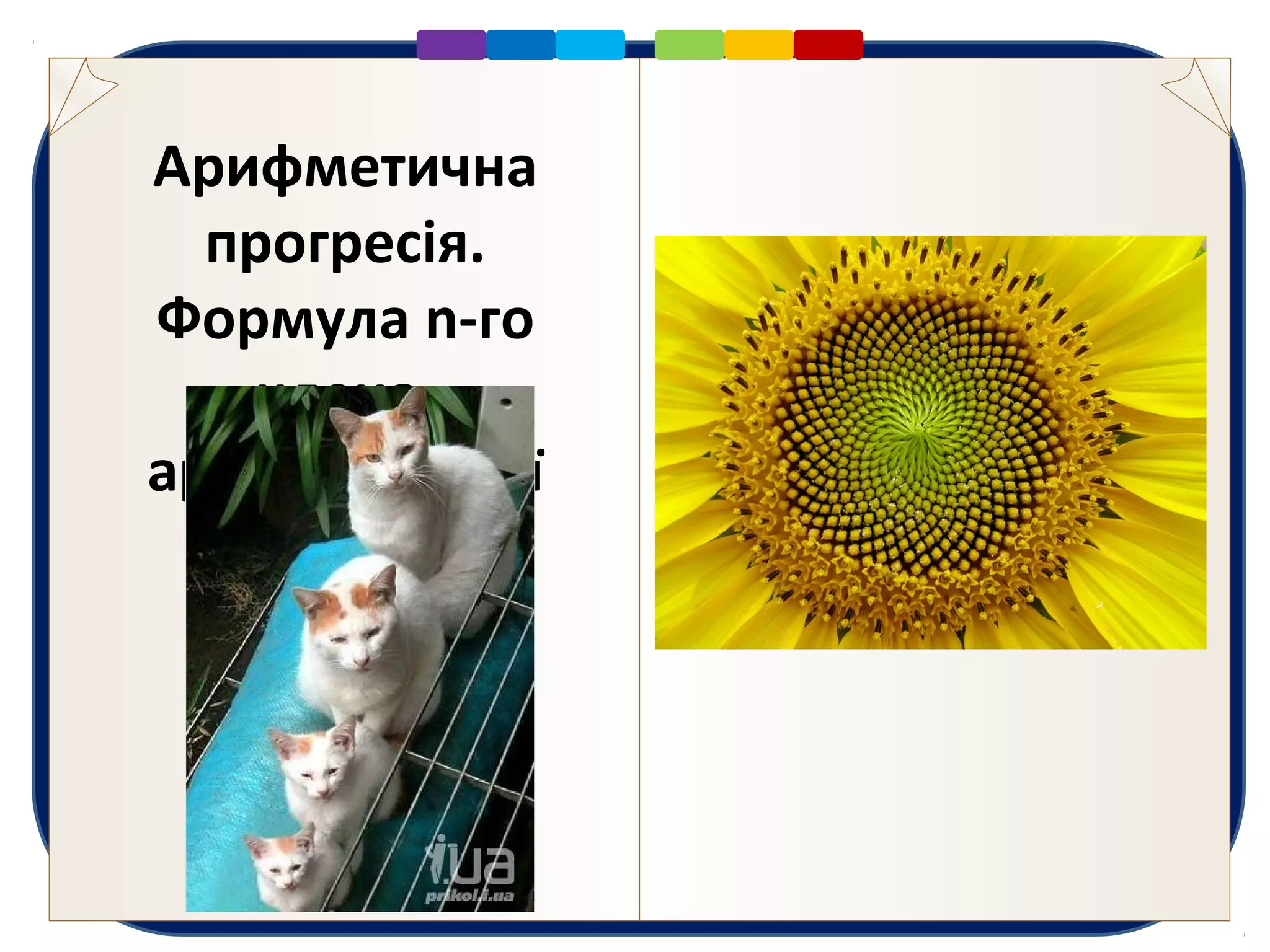 Арифметична
прогресія.
Формула n-го
члена
арифметичної
прогресії
 