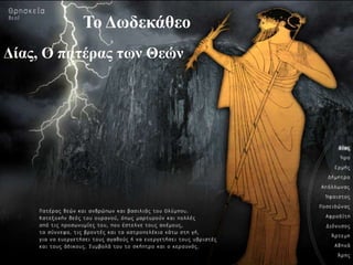 ΔίαςοπαηέραςηφνθεώνΔίας, Ο παηέρας ηφν Θεών
Το Δφδεκάθεο
 
