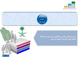 ‫والتدريب‬ ‫التعليم‬ ‫مشروع‬‫في‬ ‫اإللكتروني‬‫ال‬ ‫المؤسسة‬‫عامة‬
‫والتدريب‬ ‫الفني‬ ‫للتعليم‬‫بريدة‬ ‫في‬ ‫المهني‬
‫الكلية‬
‫التقنية‬
‫بريدة‬ ‫في‬
 