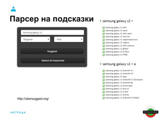 Парсер на подсказки
http://ubersuggest.org/
 