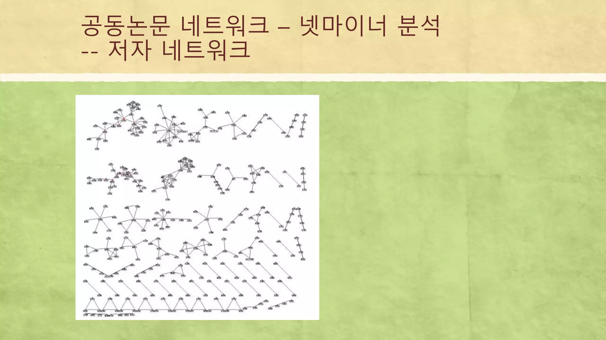 공동논문 네트워크 – 넷마이너 분석
-- 저자 네트워크
 