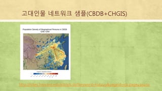 고대인물 네트워크 샘플(CBDB+CHGIS)
http://isites.harvard.edu/icb/icb.do?keyword=k16229&pageid=icb.page499250
 