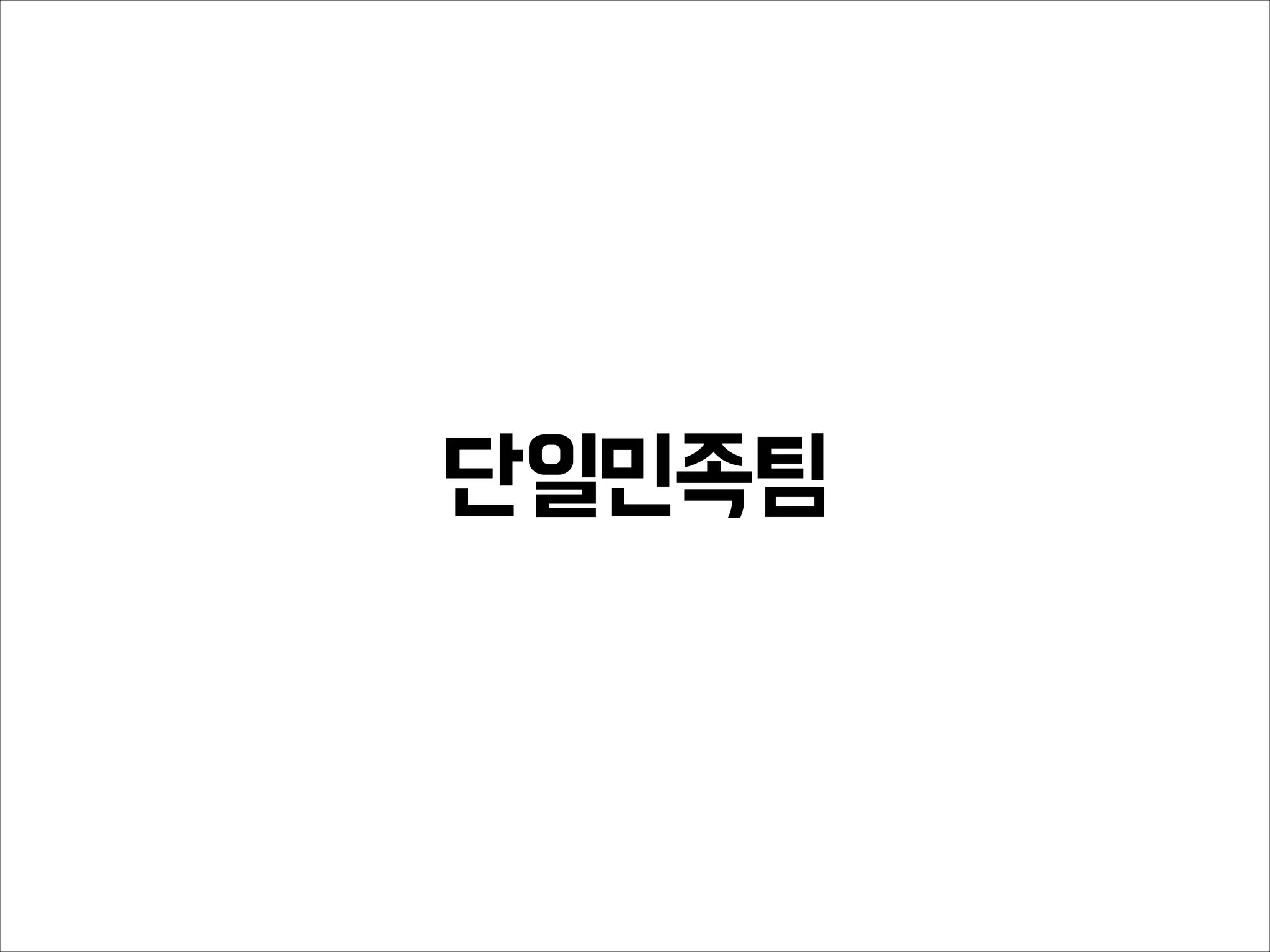 단일민족팀
 